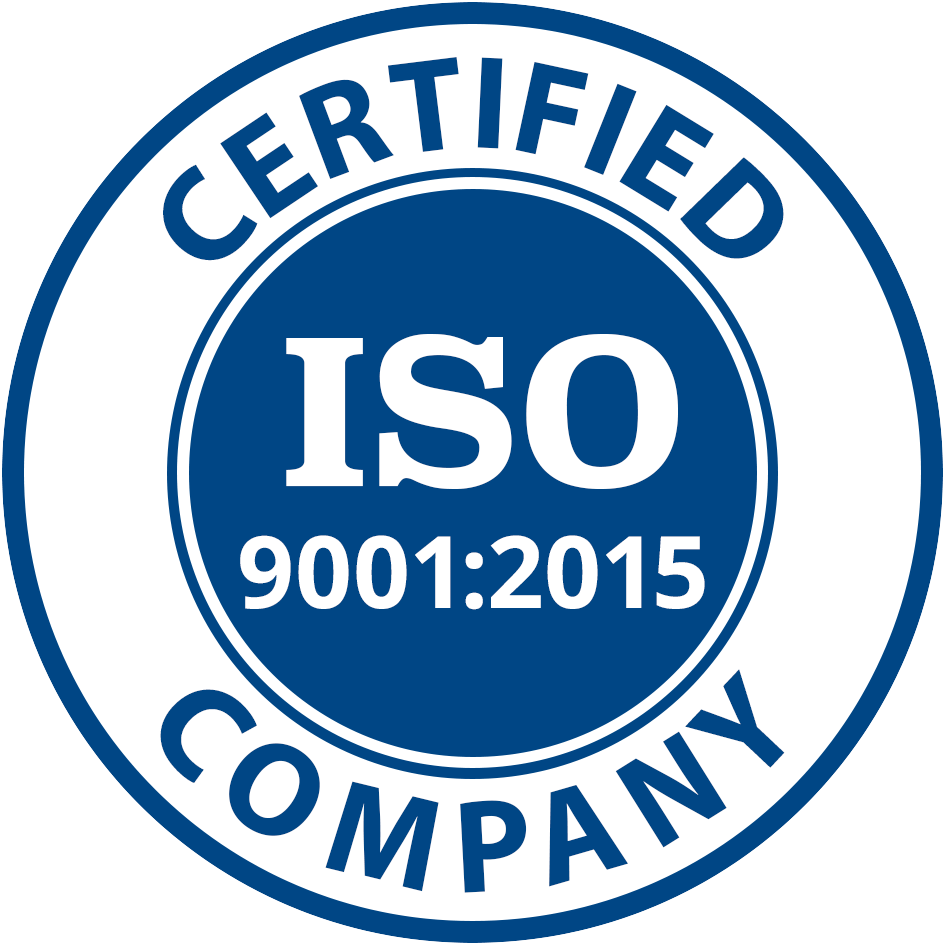 ISO 9001 certified company logo