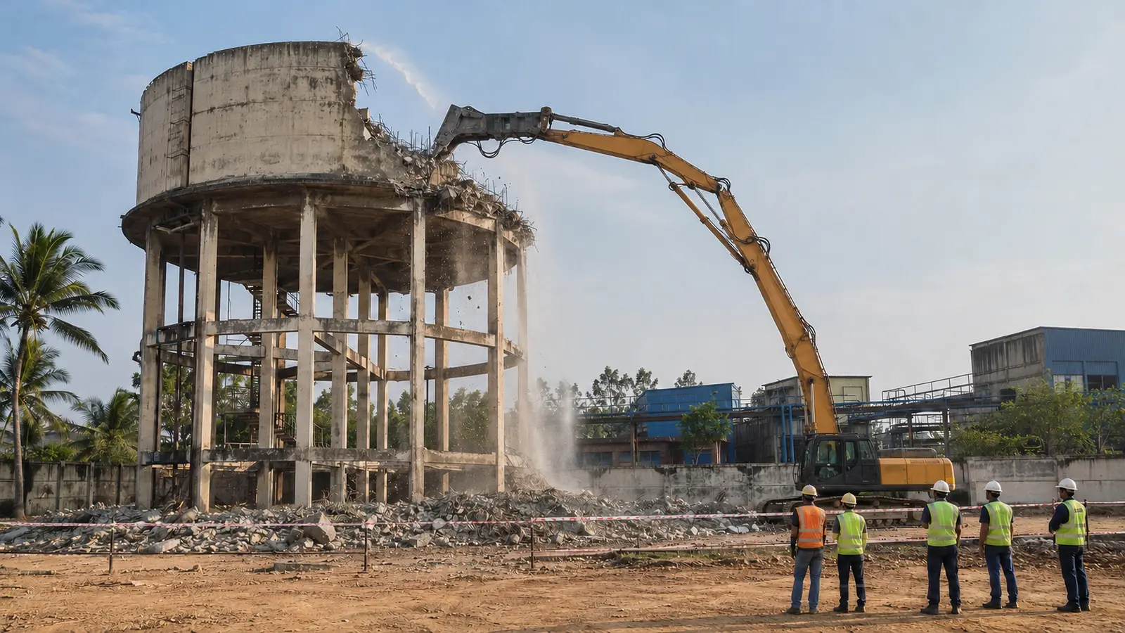 Rooftop water tank removal