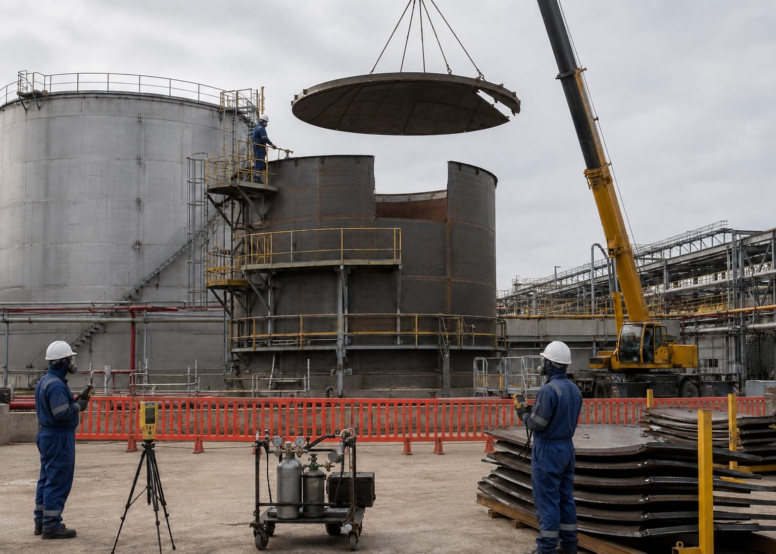Chemical tank demolition