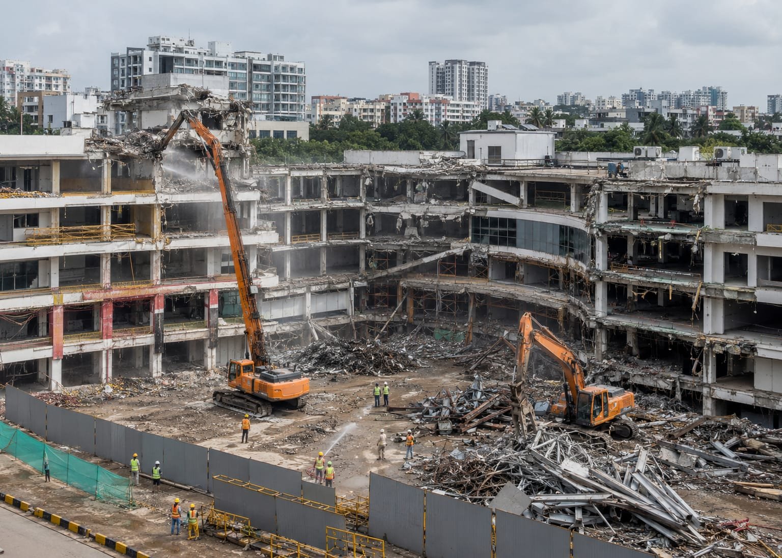 Commercial complex demolition