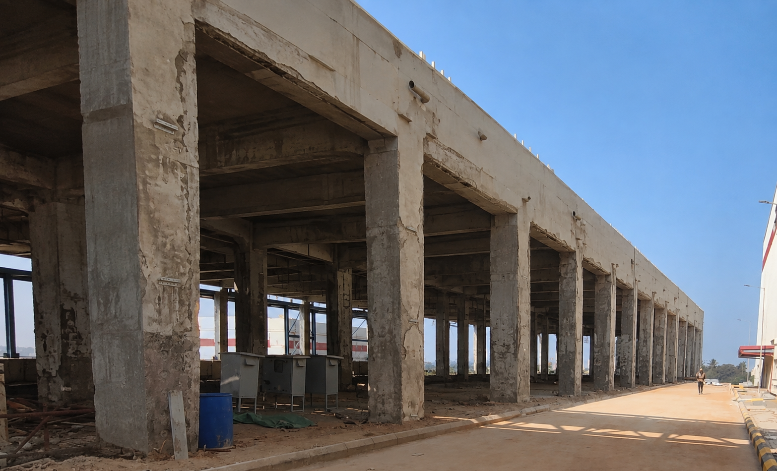 Old safety laboratory superstructure demolition at Exide Energy Solutions
