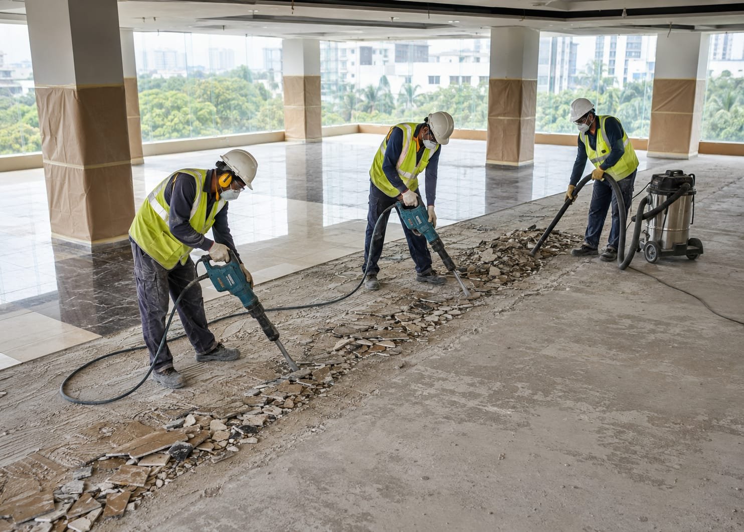 Flooring and tile chipping