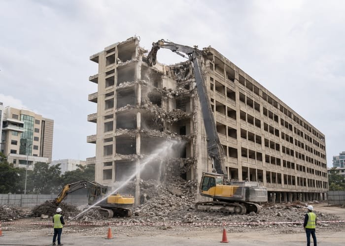 Multi-storey building demolition