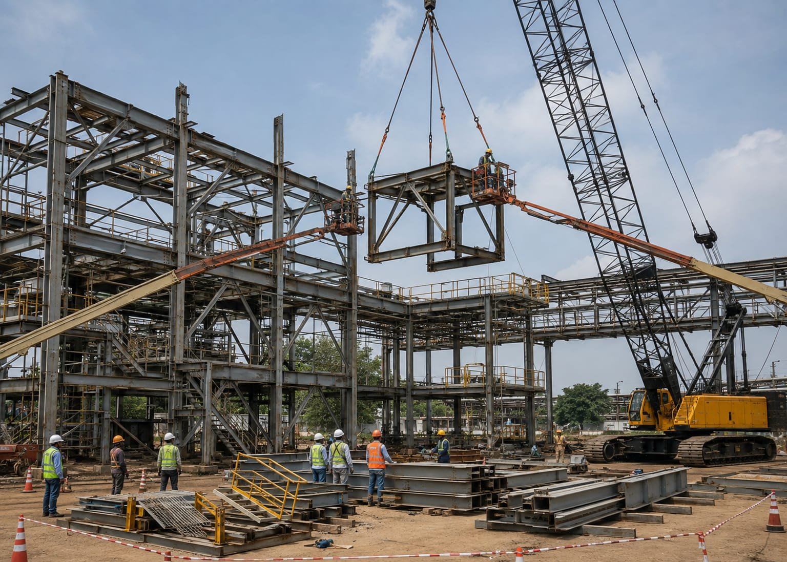 Steel structure dismantling