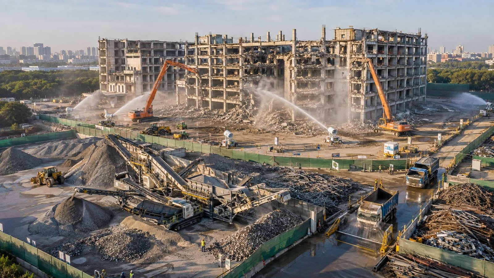 Responsible demolition debris segregation and site cleanup
